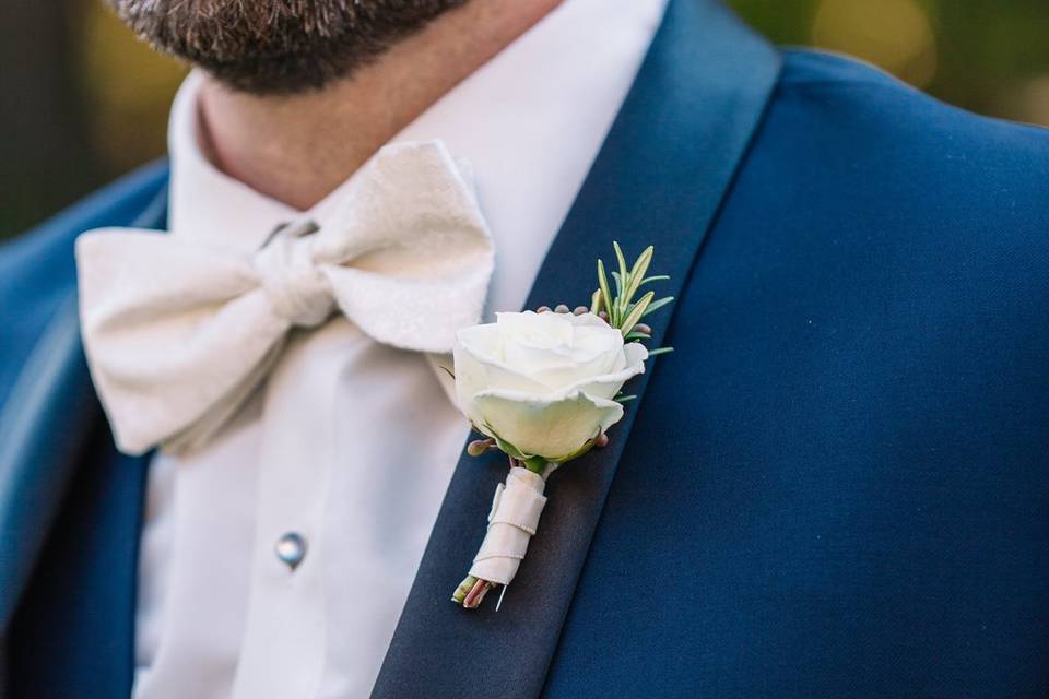 White Rose Boutonniere