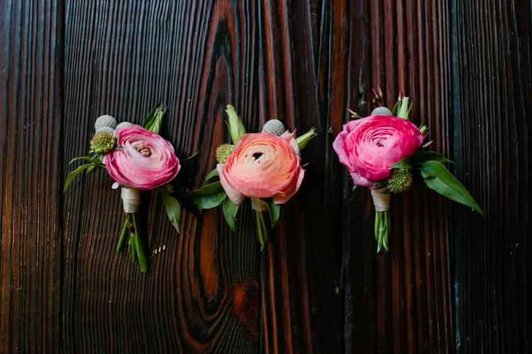 Pink Boutonnieres