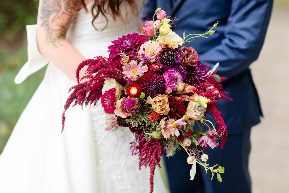Jewel Tone Bridal Bouquet
