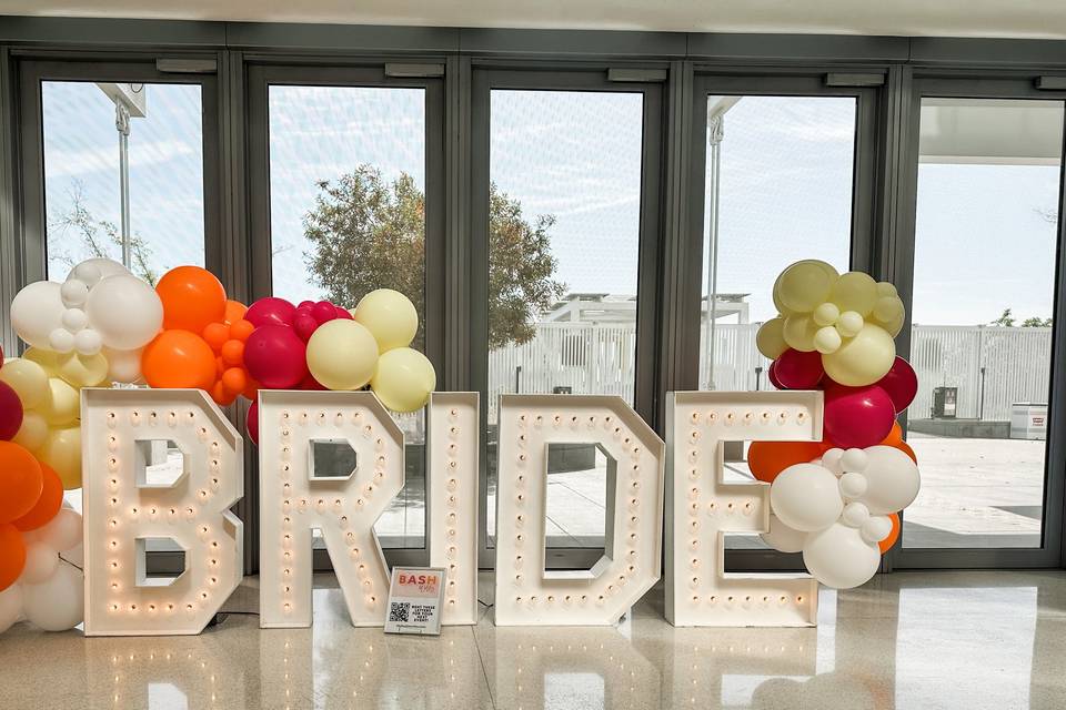 BRIDE Marquee Letters