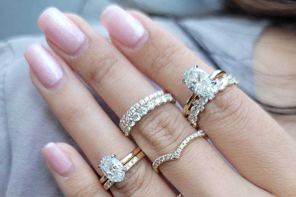 Oval cut diamonds