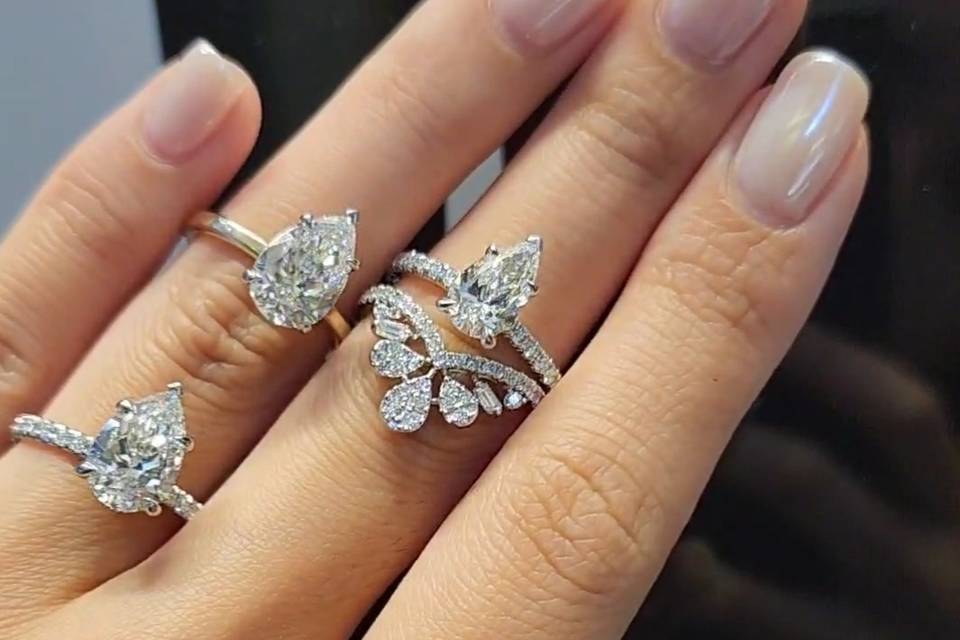 Pear cut diamond