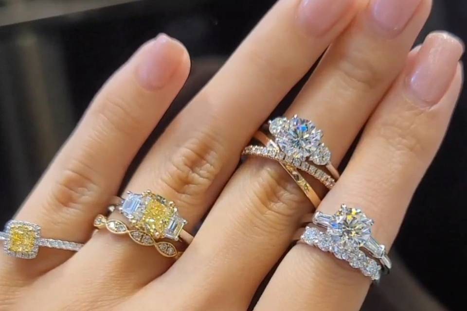 Custom made diamond rings