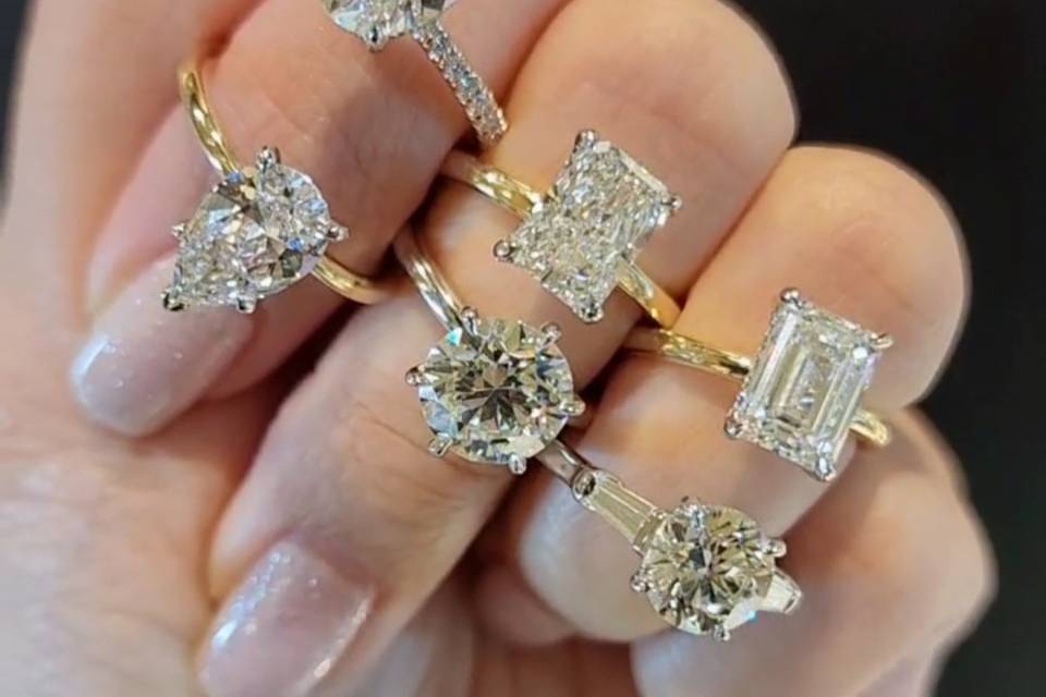 Custom made diamond rings