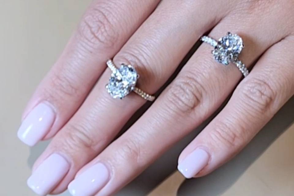 Oval cut diamonds