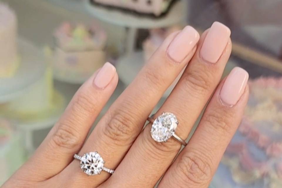 Round and Oval cut diamond