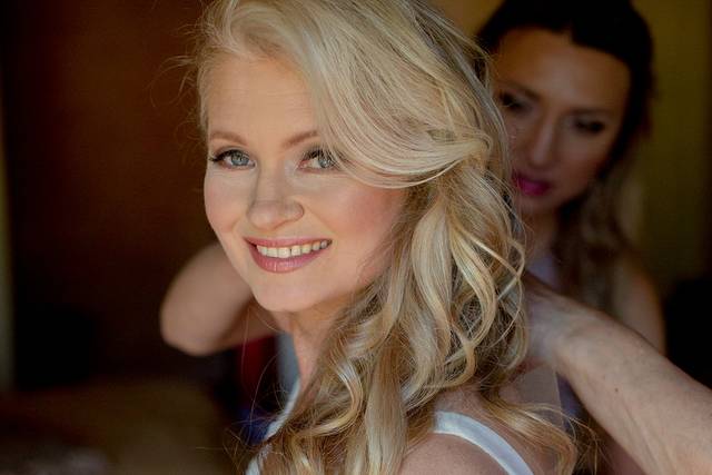 Bride getting ready