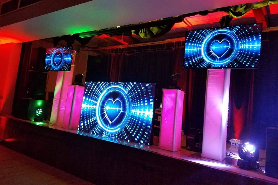 Video wall Dj setup