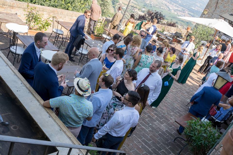 A toast on the terrace