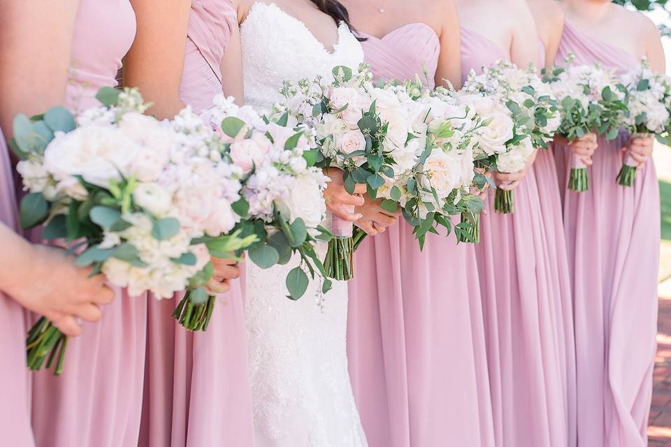 Row of bouquets