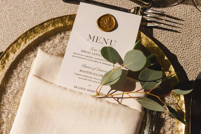 Menu with wax seal