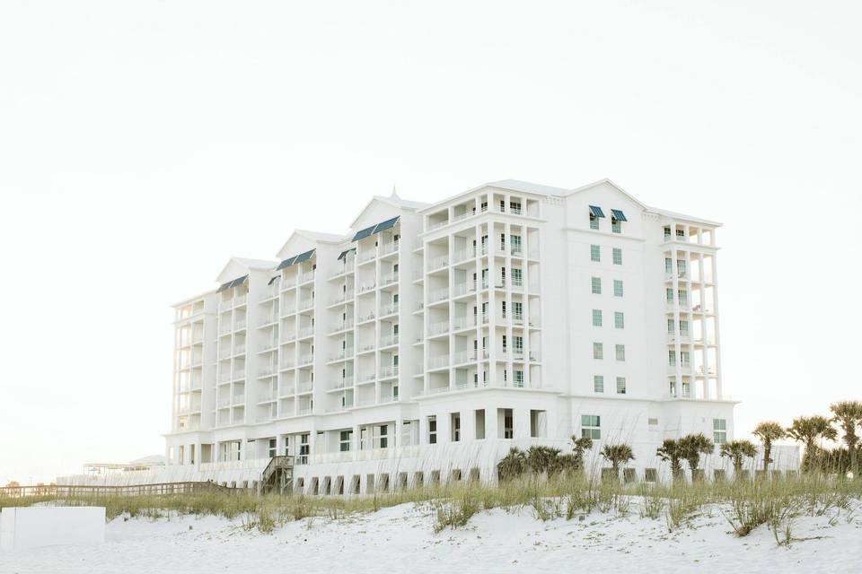 Hotel from the beach