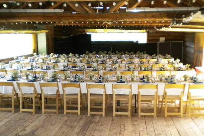 Long tables for guests