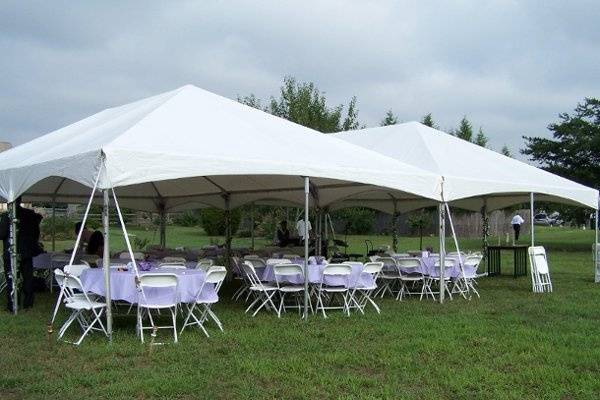 Outdoor wedding reception