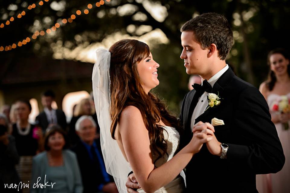 The newlyweds first dance