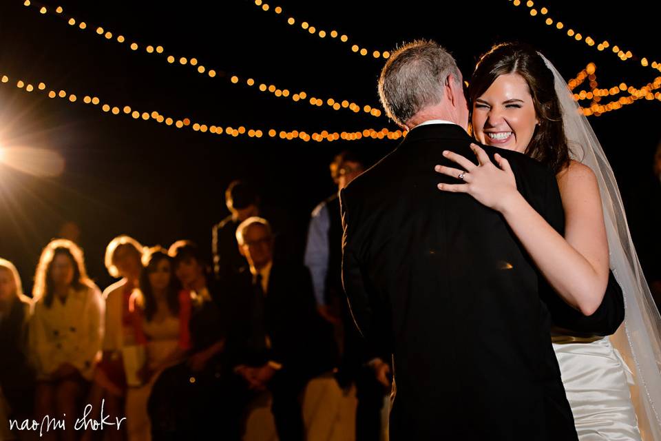 The newlyweds first dance