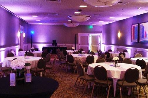 A wedding with specialty lighting in the continental