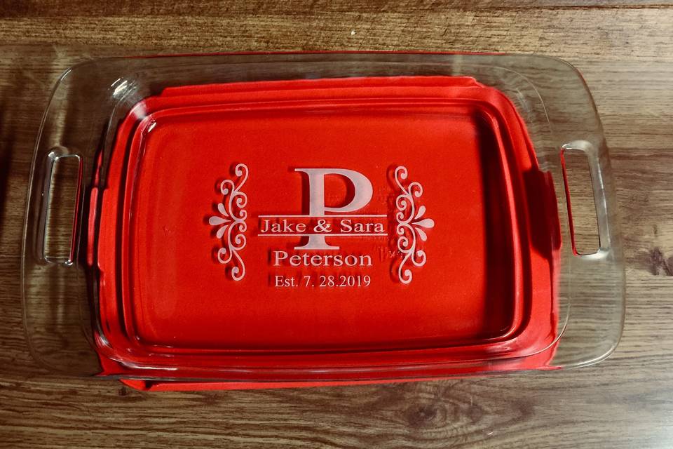 Custom Personalized Pyrex Dish