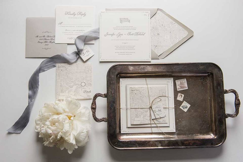 Rustic wedding invitation