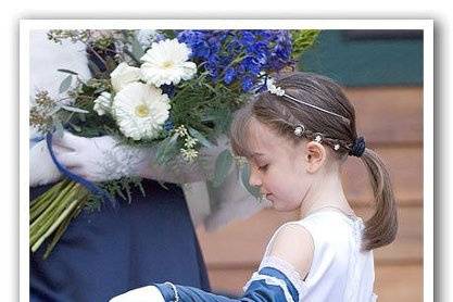 FLower girl tossing petals