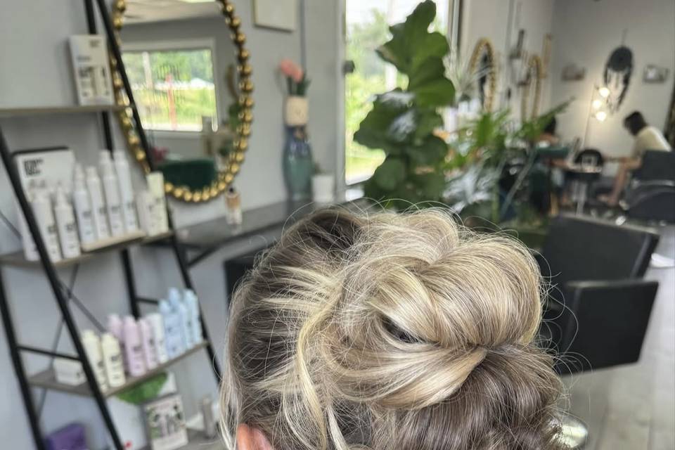 Bridesmaid hair and makeup
