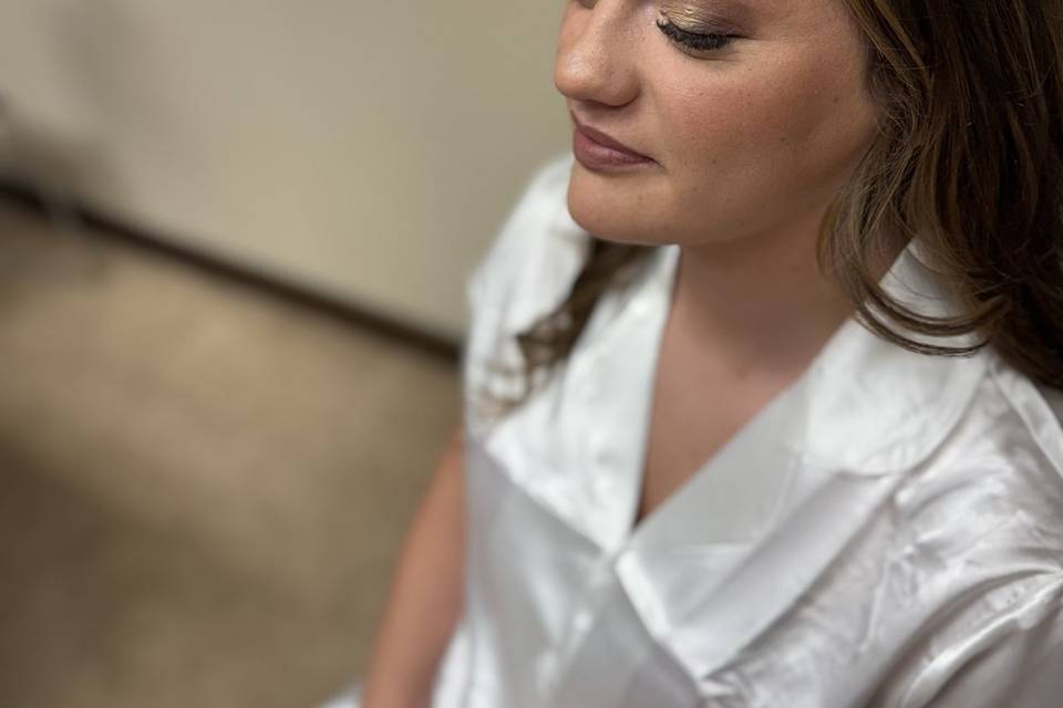 Bridesmaid hair and makeup
