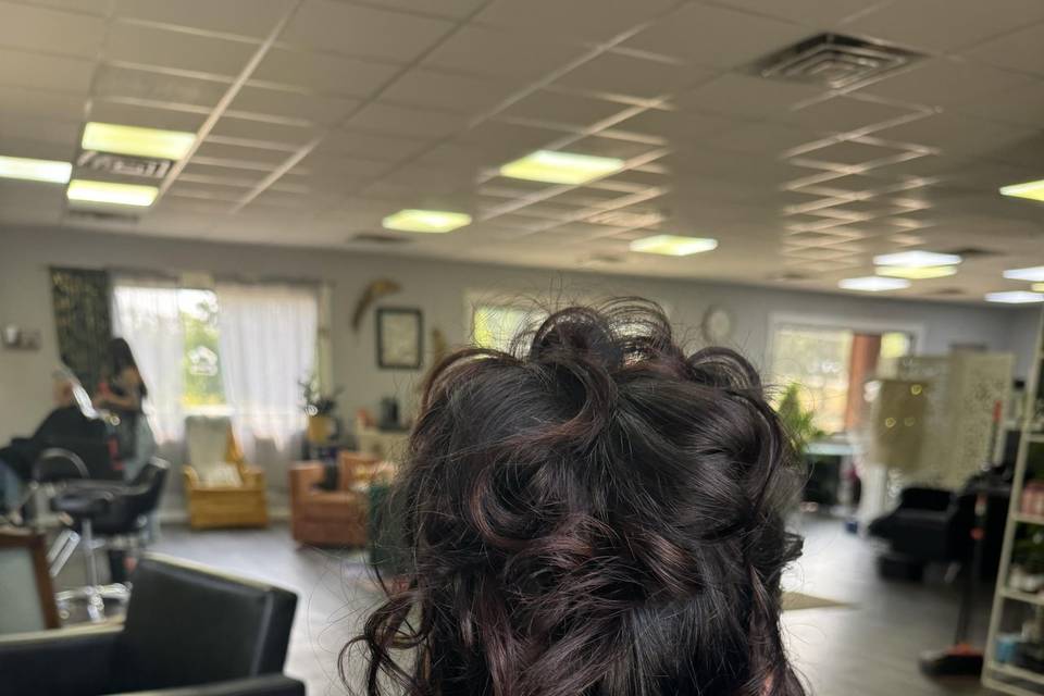 Wedding guest updo