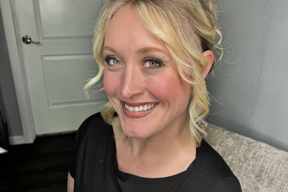 Trial makeup and hair