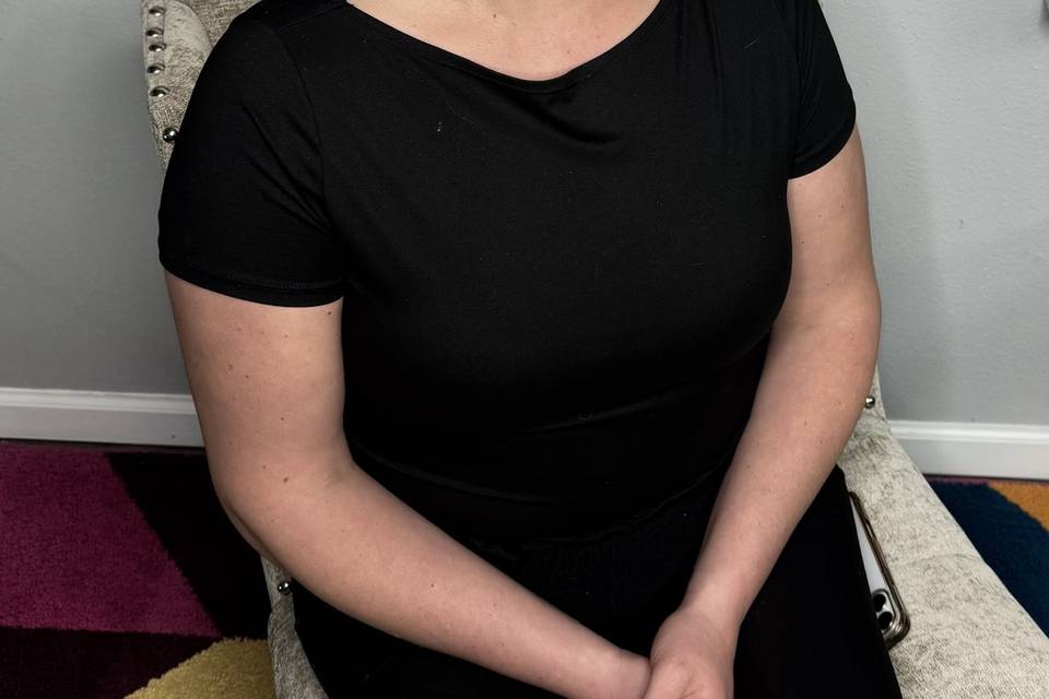 Trial makeup and hair