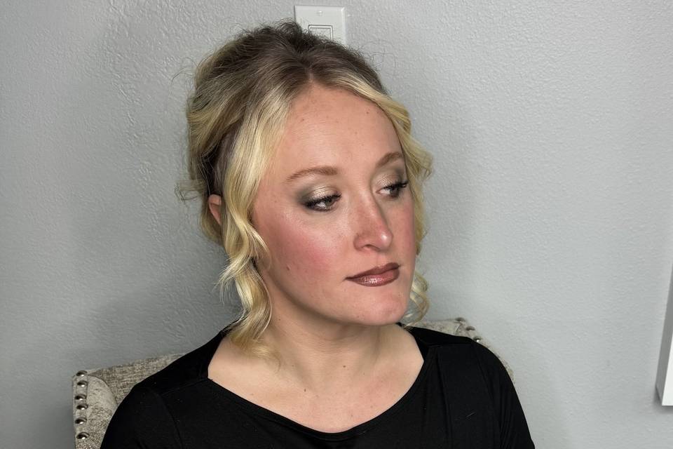 Trial makeup and hair