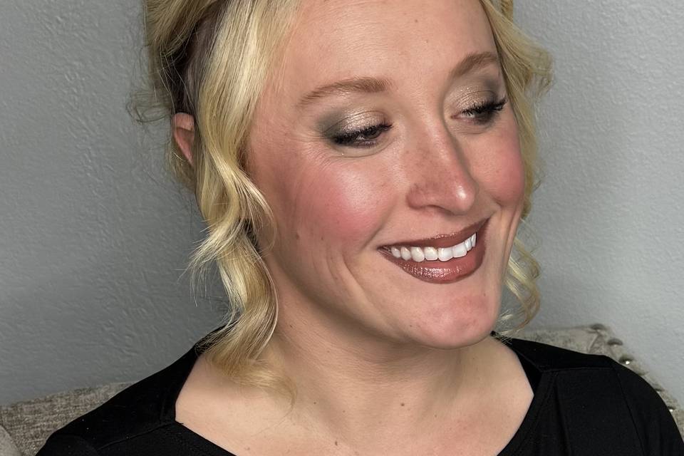 Trial makeup and hair