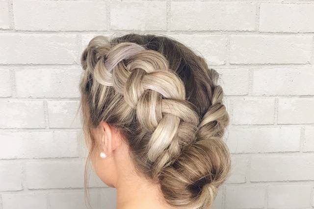 Dutch braid updo