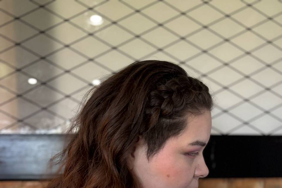 Hidden crown braids
