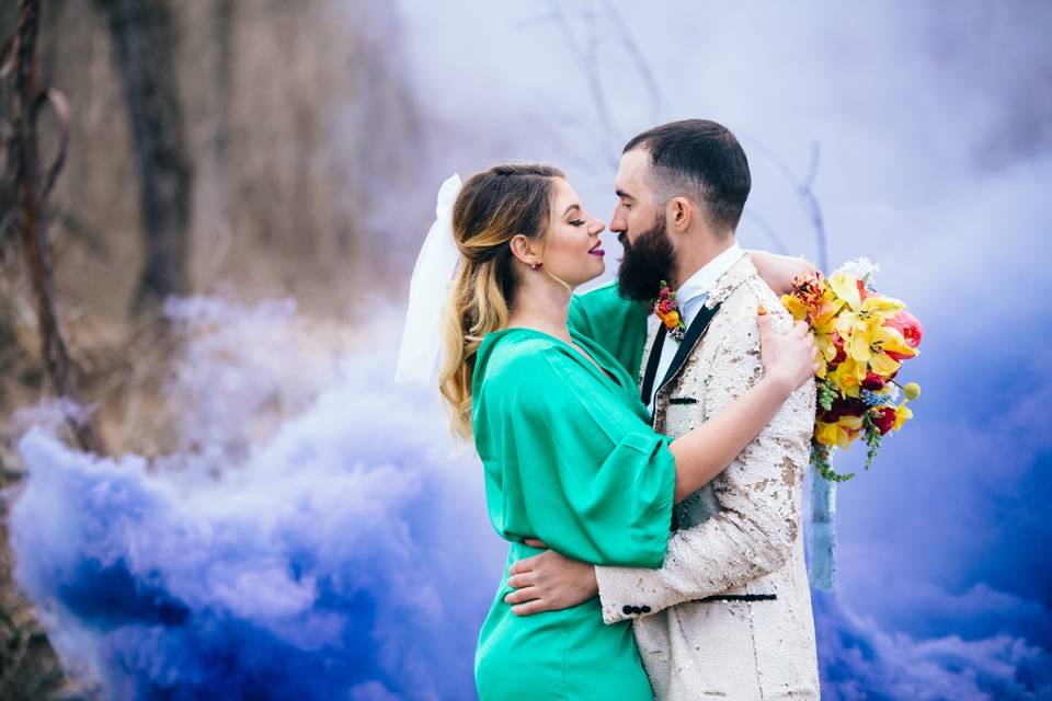 Bride and groom portraits