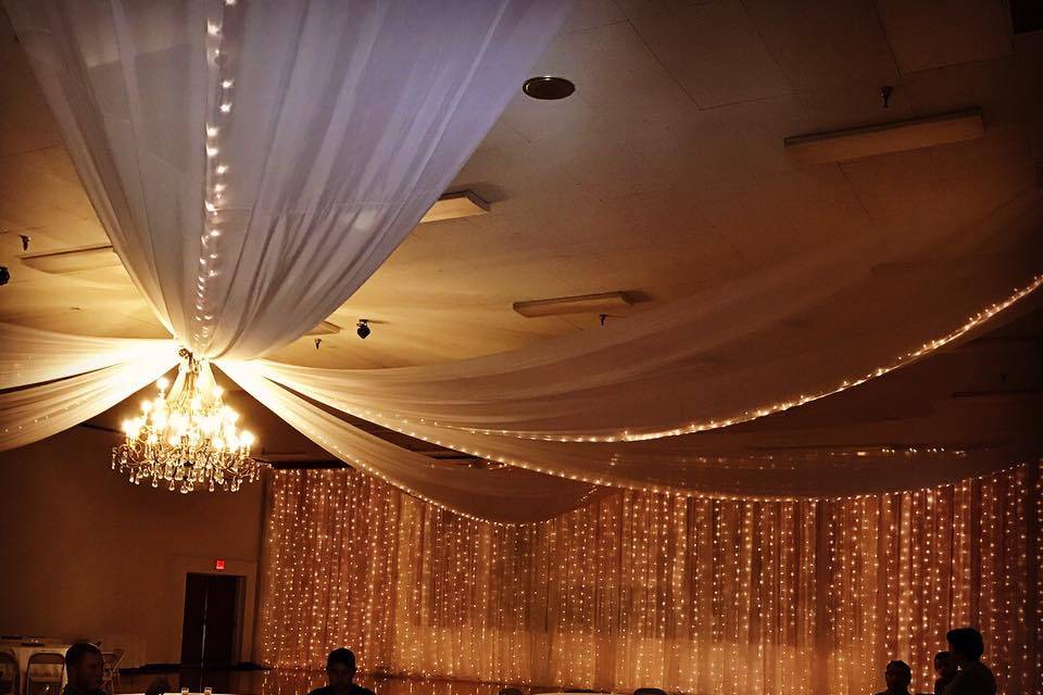 Ceiling Draping + Backdrop