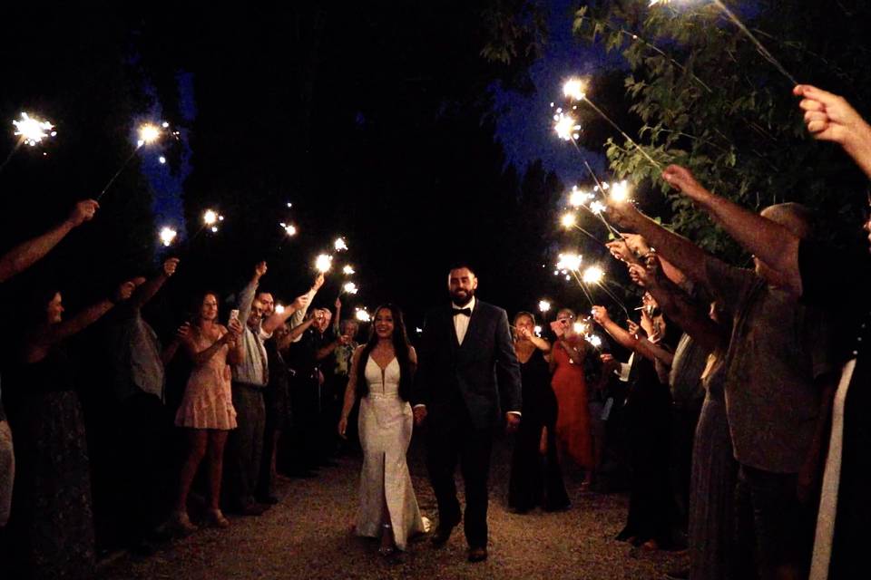 Sparkler send off
