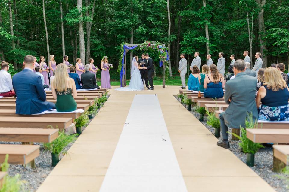 Ceremony in the woods