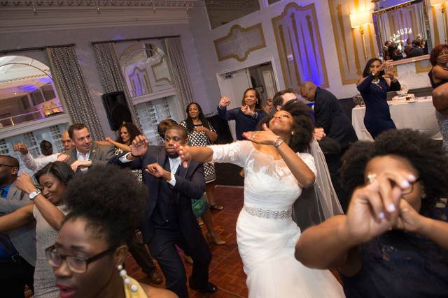 Wedding reception dancing