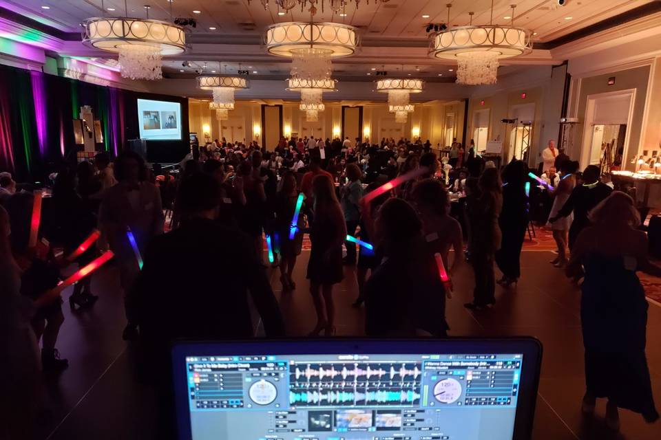 A lively dance floor