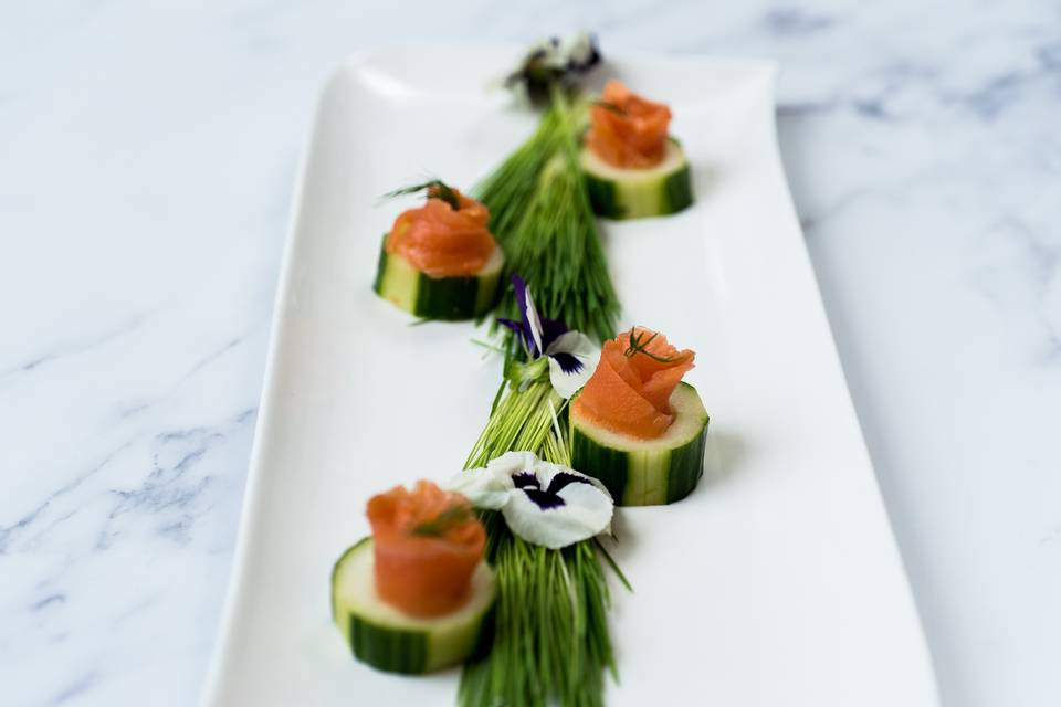 Smoked Salmon on Cucumber