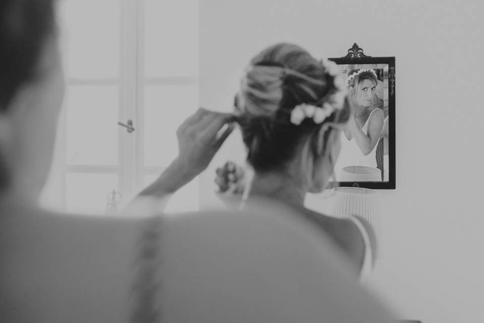 Bride in Hydra island, Greece