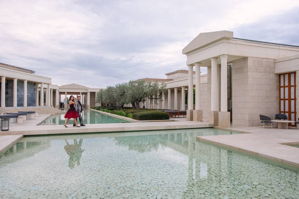 Elopement in Amanzoe, Greece