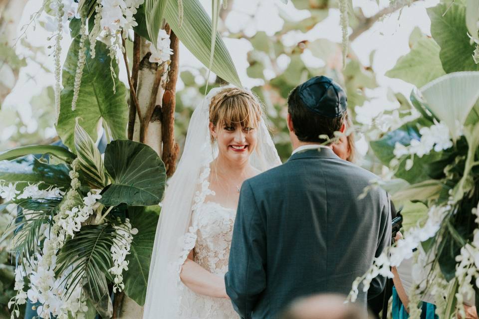 Summer tropical wedding