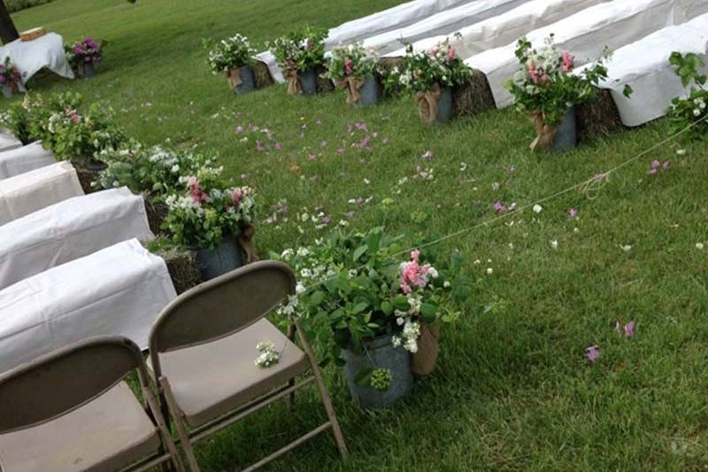 Wedding ceremony area