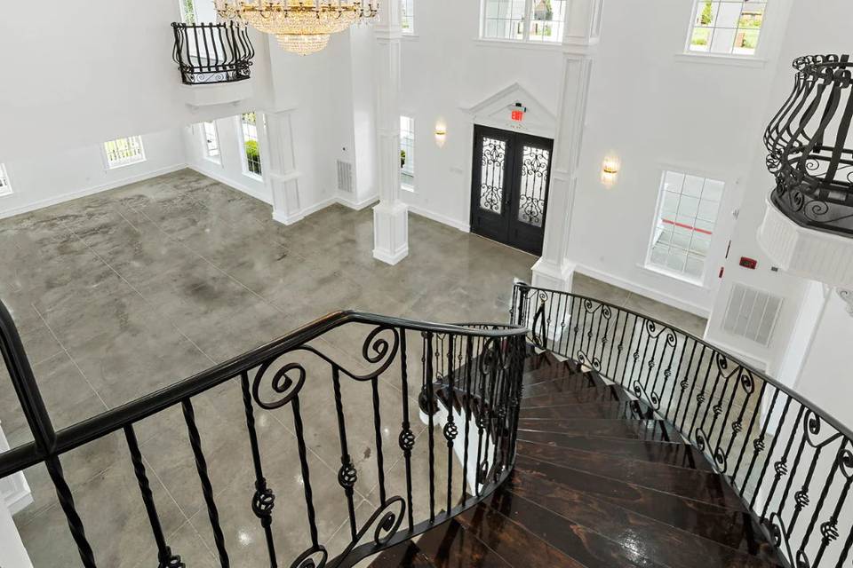 View from stairs