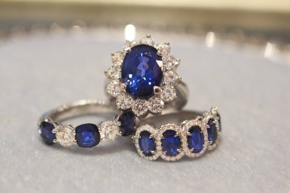 Blue sapphire rings.