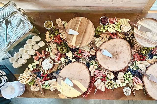 Pizza buffet with grazing