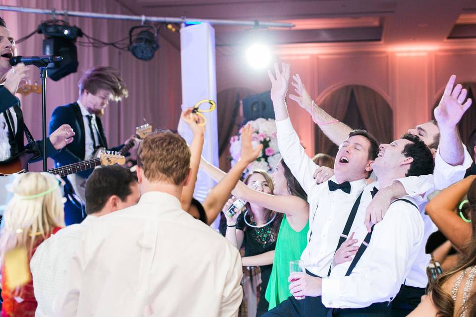 Groomsmen partying