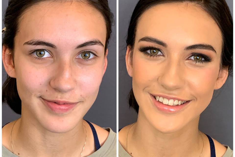 Before/After. Airbrush Makeup