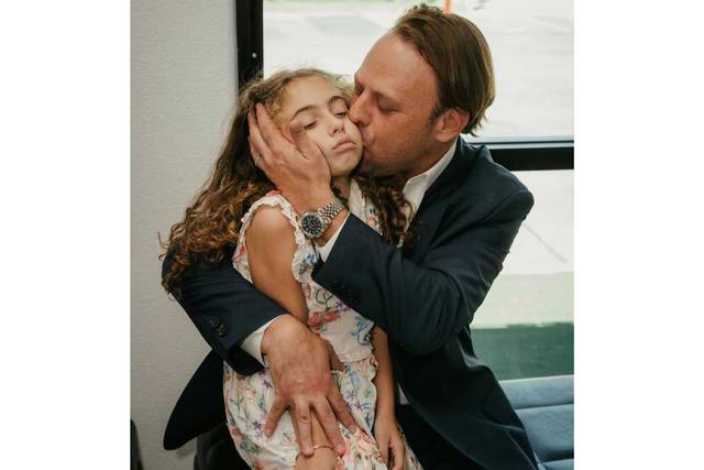 Emotional family moment